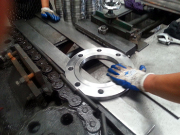 Marking on the steel pipe flanges