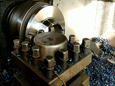 machining on semi-finish flanges